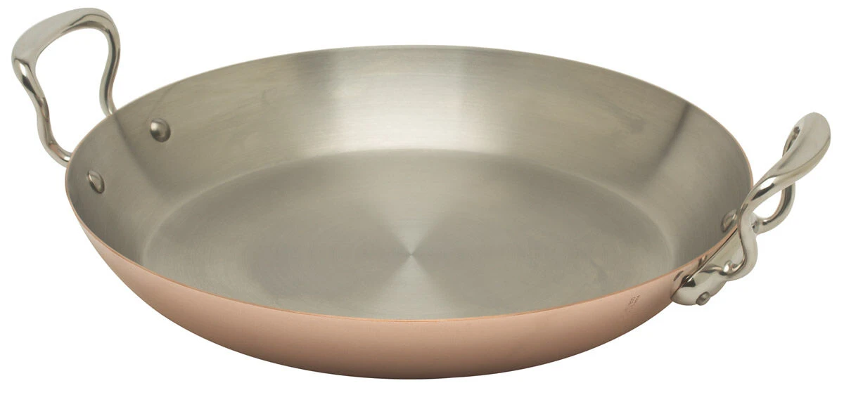 Mauviel M'150S Paellapan ø 35 Cm Koper Rvs Greep 1 Mauviel M'150S Paellapan ø 35 Cm Koper Rvs Greep