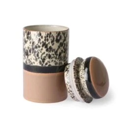 HK Living 70's ACE6965 Tropical Voorraadpot ø 11 X 22,5 Cm Aardewerk -Kookwinkel ace6965 hr a 01 1