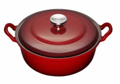 Le Creuset Faitout Braadpan Met Plaatstalen Deksel 4,9 Liter ø 28 Cm Gietijzer Rood