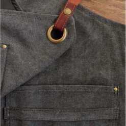 Alaskan Maker N°325 Schort Met Nek- En Middelband Katoen Black -Kookwinkel tablier vintage 325 2